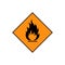 Flammable sign icon