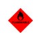 Flammable sign icon