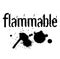 FLAMMABLE stamp on white background