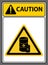 flammable storage tanks, flammable storage areas,sign caution.