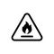 Flammable symbol line icon. vector illustration isolated on white. outline style design, designed for web and app. Eps