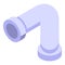 Flange sewer pipe icon, isometric style