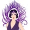 Flapper girl: Retro party invitation design