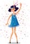 Flapper Party Girl from the Roaring 20s Retro Vector