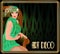 Flapper woman in armchair in style art deco