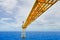 Flare bridge from gas production platform in offshore