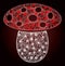 Flare Linear Mesh Mushroom with Light Spots