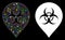 Flare Mesh 2D Biohazard Marker Icon with Flare Spots