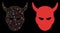 Flare Mesh 2D Daemon Head Icon with Flare Spots