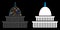 Flare Mesh 2D Government Building Icon with Flare Spots