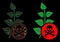 Flare Mesh 2D Herbicide Toxin Icon with Flare Spots