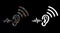 Flare Mesh 2D Listen and Transmit Icon with Flare Spots