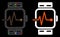 Flare Mesh 2D Medical Watches Icon with Flare Spots