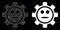 Flare Mesh 2D Options Gear Neutral Smiley Icon with Flare Spots