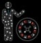 Flare Mesh 2D Roulette Croupier with Flare Spots