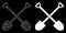 Flare Mesh 2D Shovels Icon with Flare Spots