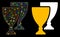 Flare Mesh Carcass Award Cups Icon with Flare Spots