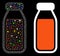 Flare Mesh Network Full Bottle Icon with Flare Spots