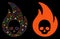 Flare Mesh Network Hellfire Icon with Flare Spots