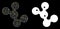 Flare Mesh Network Microbes Icon with Flare Spots