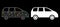 Flare Mesh Network Minivan Icon with Flare Spots