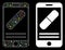 Flare Mesh Network Mobile Drugstore Icon with Light Spots
