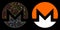 Flare Mesh Network Monero Currency Icon with Flare Spots