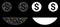 Flare Mesh Network Money Smiley Icon with Flare Spots