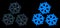 Flare Mesh Network Snow Icon with Flare Spots