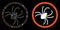 Flare Mesh Wire Frame Spider Icon with Flare Spots