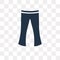Flare Pants vector icon isolated on transparent background, Flare Pants transparency concept can be used web and mobile