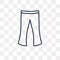 Flare Pants vector icon isolated on transparent background, line