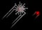 Flare Web Rush Covid Virus with Bright Glare Spots