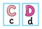 Flash card alphabet vector. Colored Alphabet Flash Cards vector free hand style vector