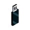 Flash drive backup device gadget technology isometric isolated icon