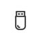 Flash drive line icon