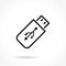 Flash drive thin line icon