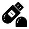 Flash drive vector icon, external data storage