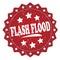 Flash flood grunge label, sticker