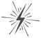 Flash icon. Black lightning bolt. Thunderstorm symbol