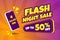 Flash Night Sale Discount Promotion Template Design