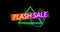 Flash Sale advertisement in Retro Eighties style. 4k