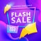 Flash Sale Discount Modern Poster. Online Ecommerce Retail Promotion Wholesale Gradient Template. Marketing Banner