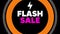 Flash sale graphic element. flash banner design background 4k animation V10