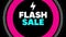 Flash sale graphic element. flash banner design background 4k animation V6