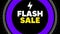 Flash sale graphic element. flash banner design background 4k animation V9
