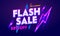 Flash Sale Neon Light Typography Banner. Discount Night Advertising Glow Electric Billboard. 3d Glossy Poster Signboard