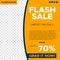 Flash sale promotion template with discount for social media