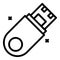 Flash stick icon, outline style