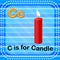 Flashcard letter C is for candle